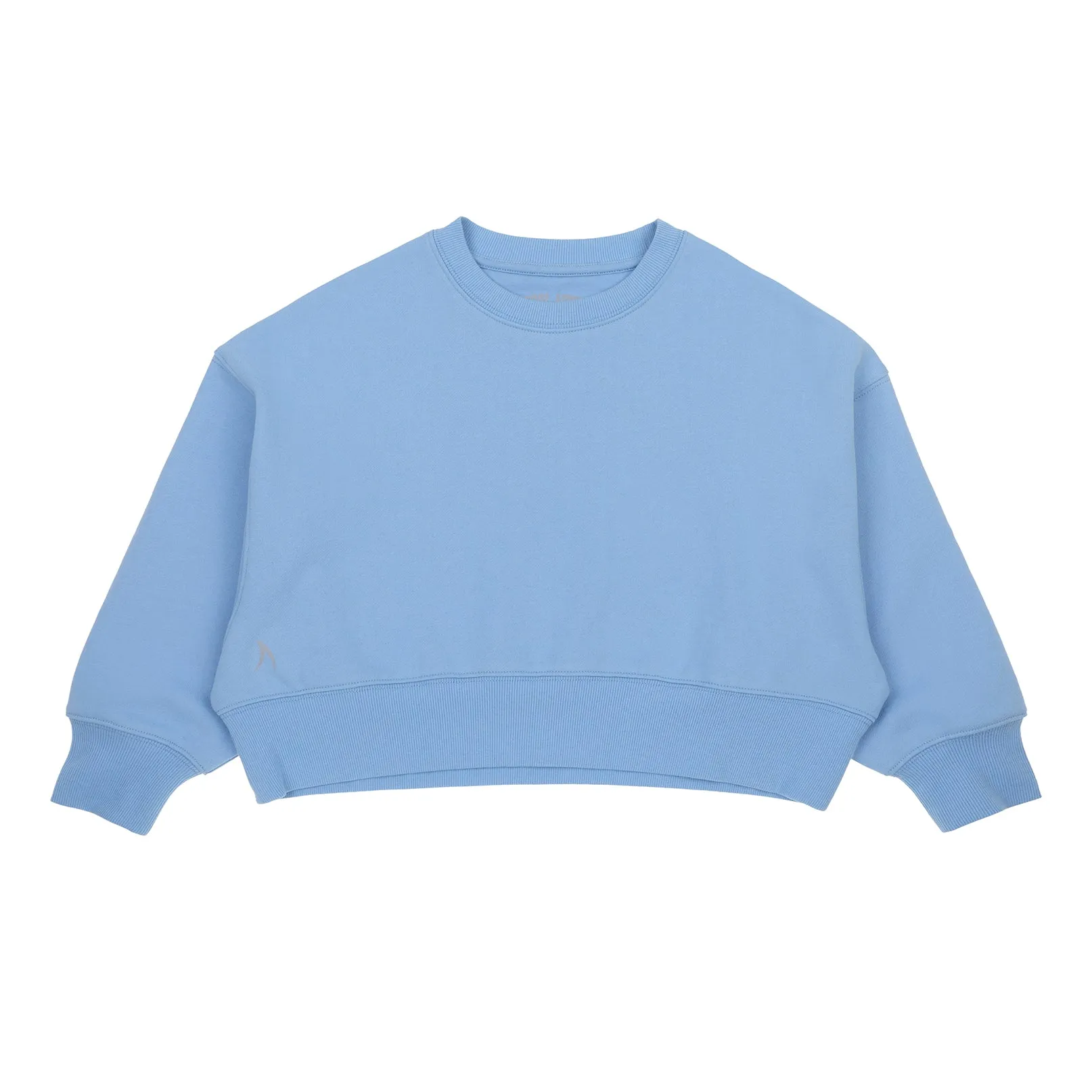 Girls Dutch Blue Cropped Crew Neck Jumper