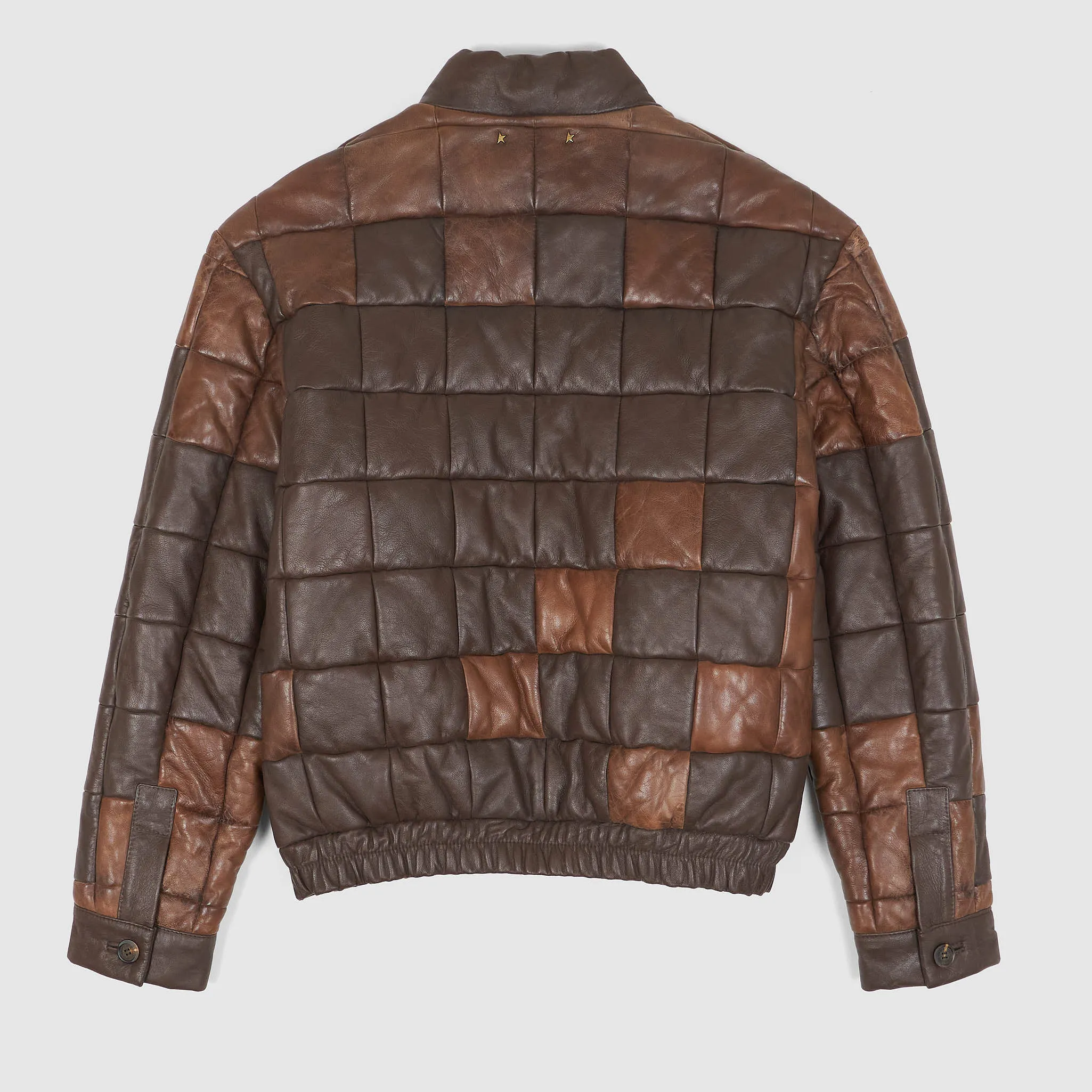 Golden Goose Patchwork Leather Bomber  Jacket