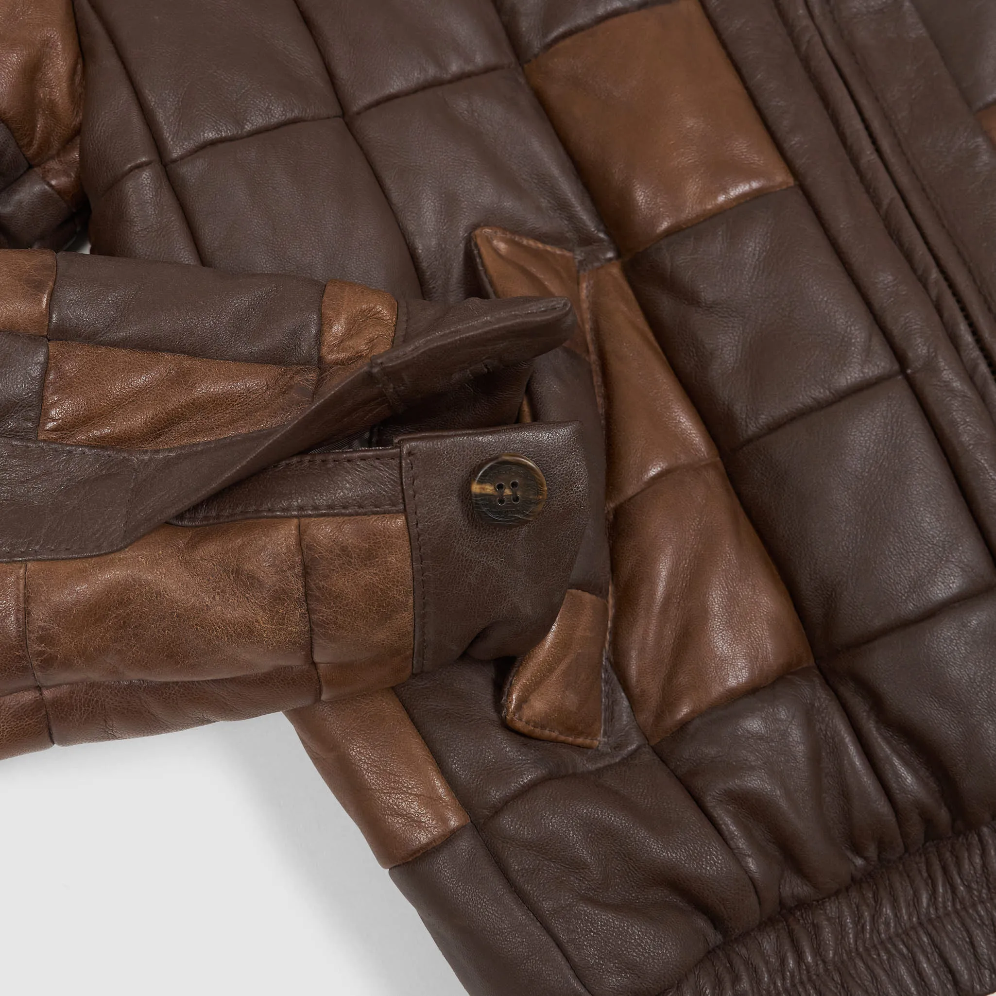 Golden Goose Patchwork Leather Bomber  Jacket