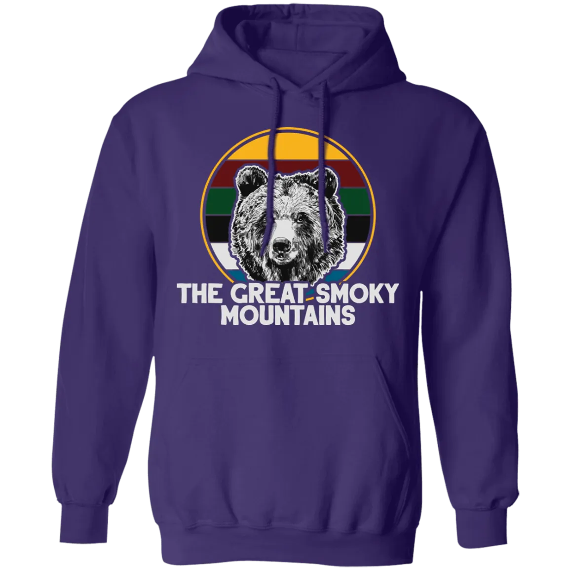 Great Smoky Mountains Bear (White) - Pullover Hoodie