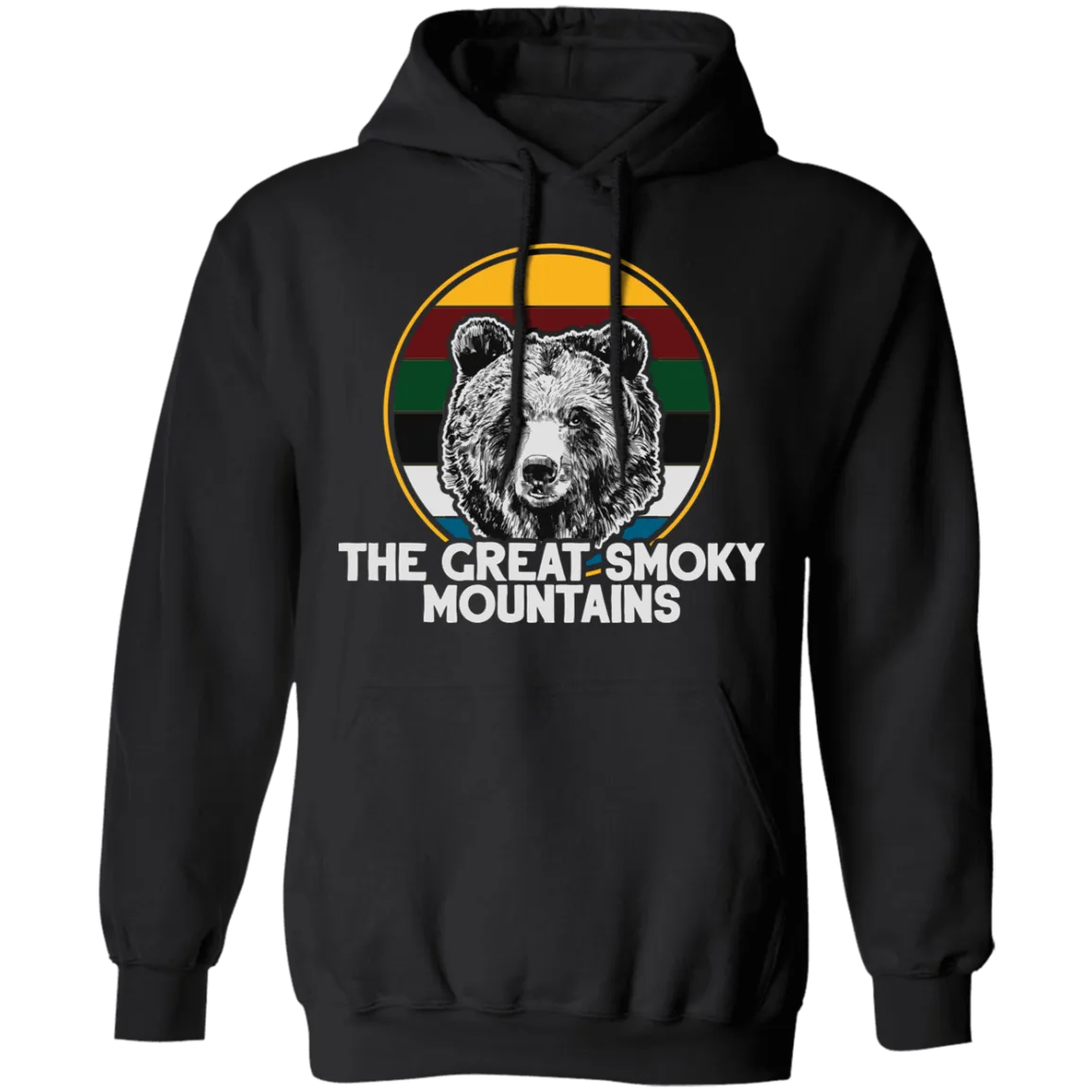 Great Smoky Mountains Bear (White) - Pullover Hoodie