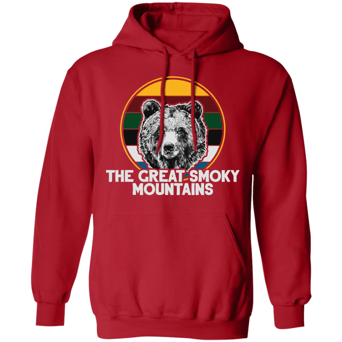 Great Smoky Mountains Bear (White) - Pullover Hoodie