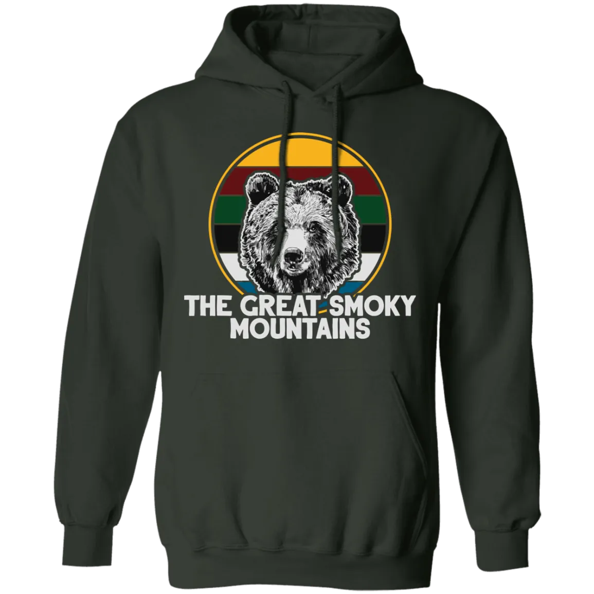 Great Smoky Mountains Bear (White) - Pullover Hoodie