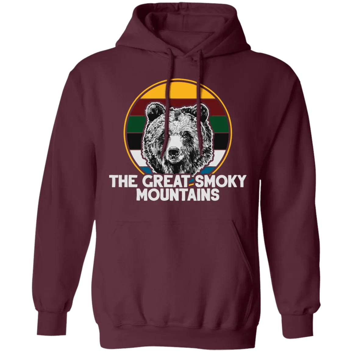 Great Smoky Mountains Bear (White) - Pullover Hoodie
