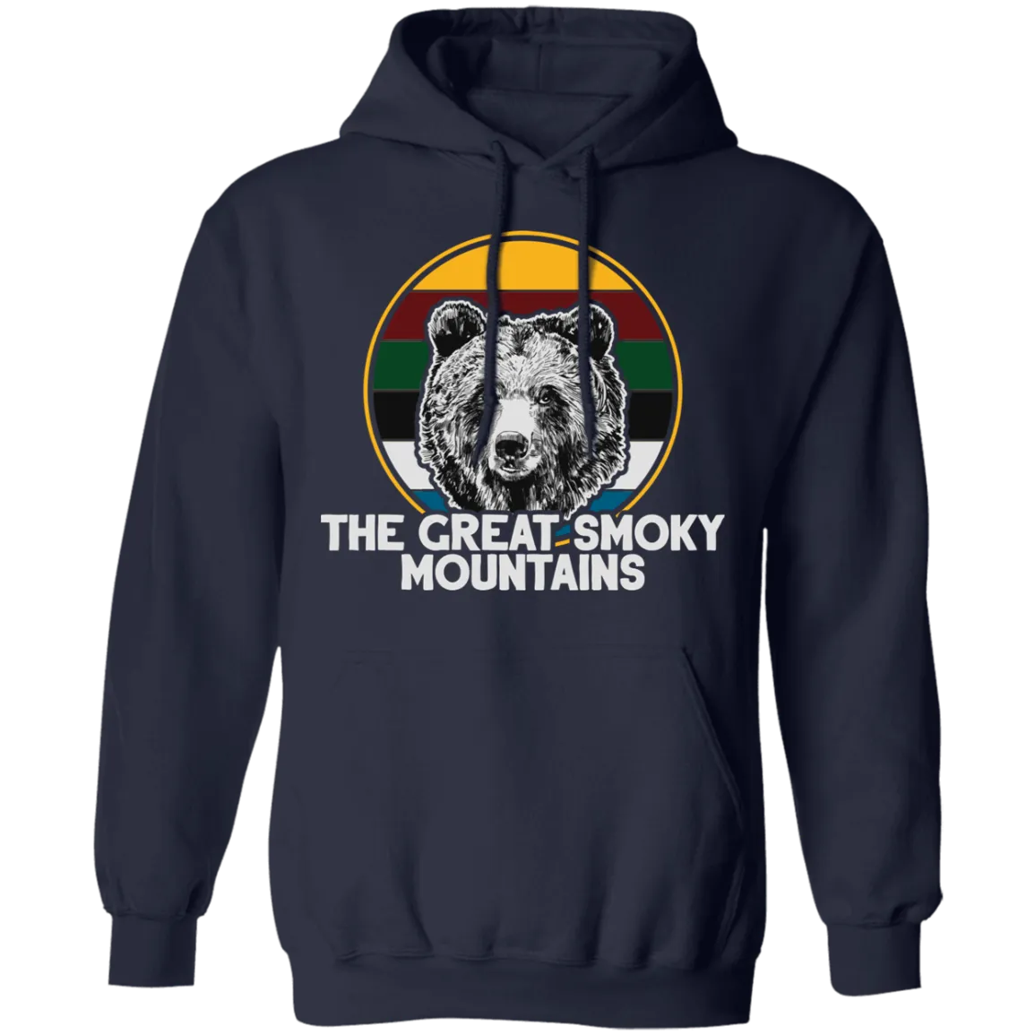 Great Smoky Mountains Bear (White) - Pullover Hoodie