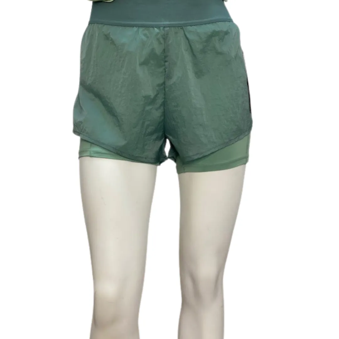 Green 2-in-1 Nylon Shorts