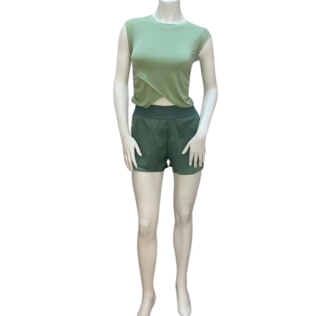 Green 2-in-1 Nylon Shorts