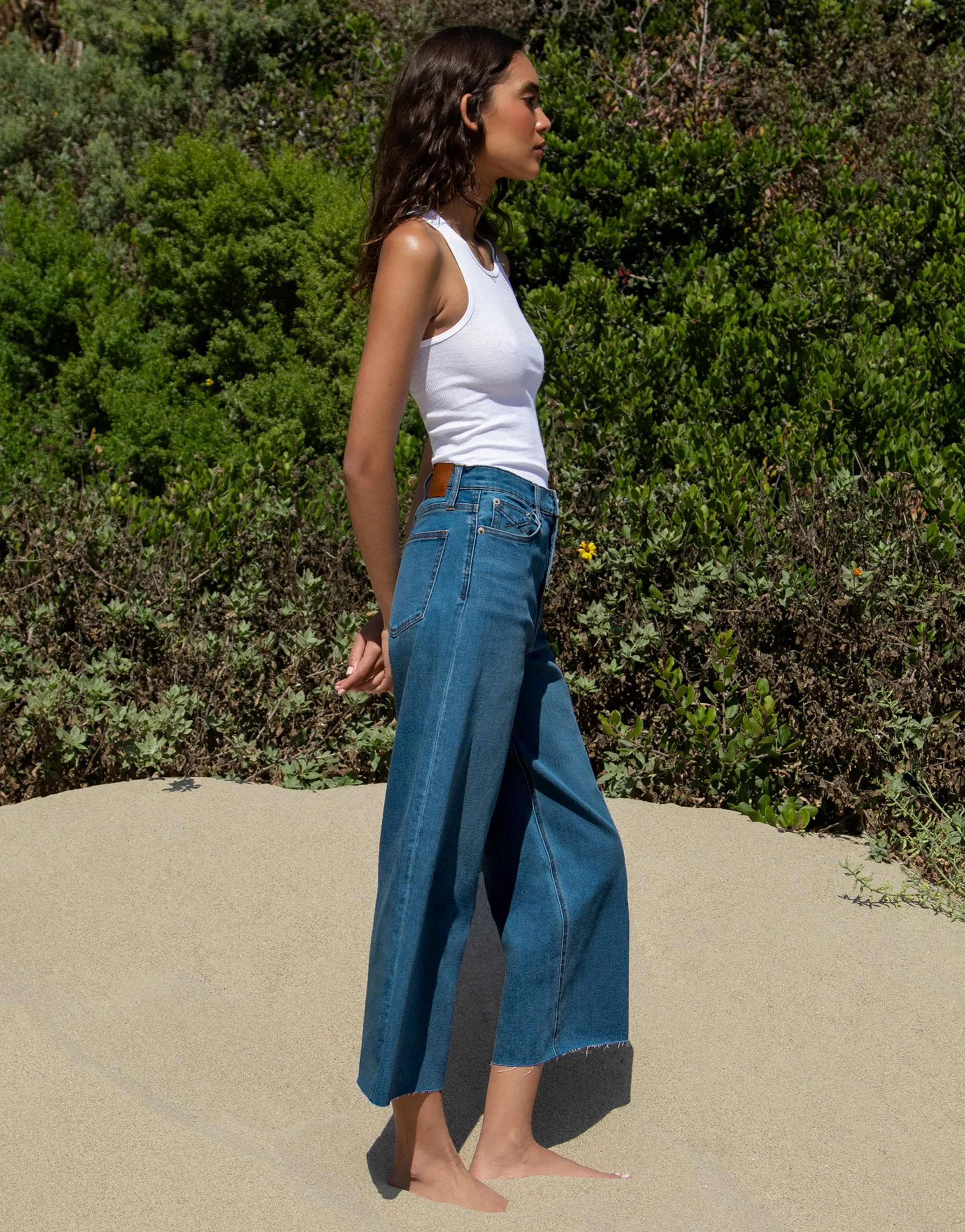 GRETA Mid-Rise Cropped Wide Leg in Franklin