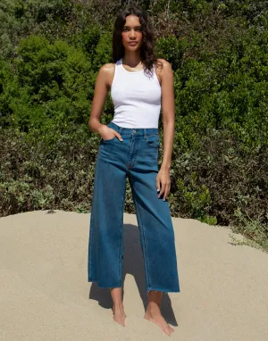GRETA Mid-Rise Cropped Wide Leg in Franklin