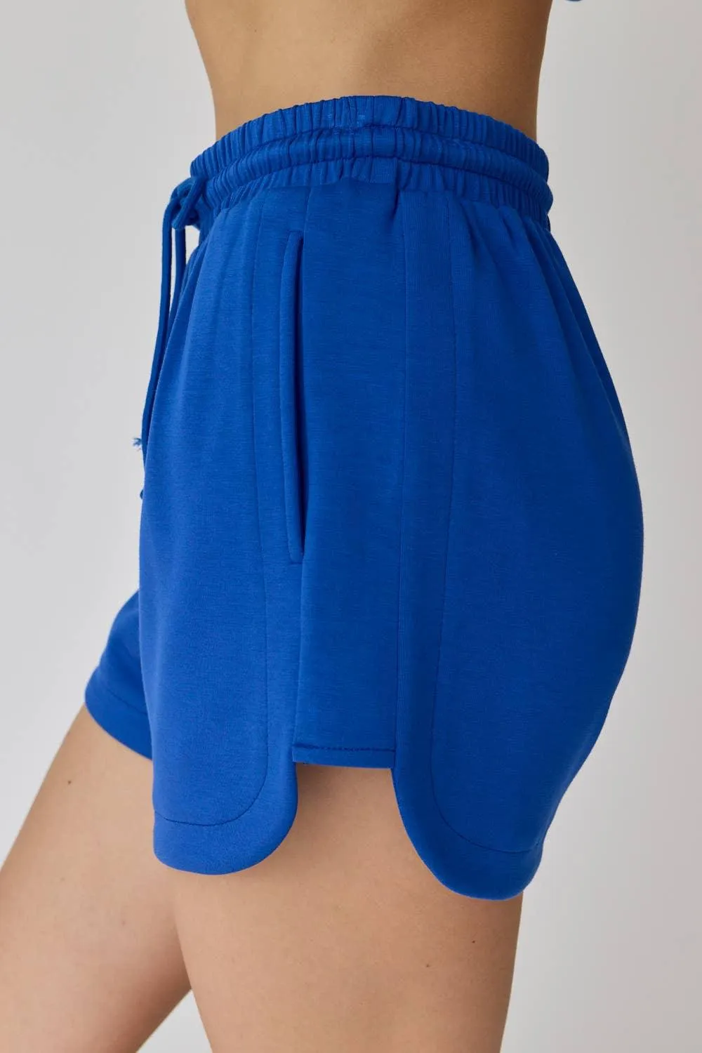 Half Zip two piece shorts Set