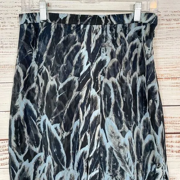 Halston Heritage Vulcan Feathers Tiered Hem Skirt, NWT, Size 2, MSRP $275