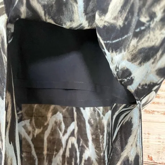 Halston Heritage Vulcan Feathers Tiered Hem Skirt, NWT, Size 2, MSRP $275