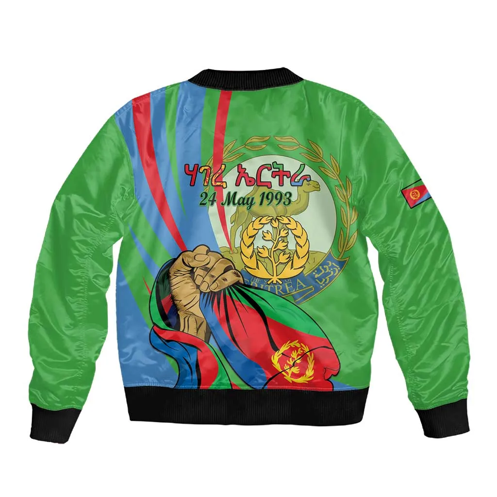 Happy Eritrea Independence Day Sleeve Zip Bomber Jacket 34th Anniversary LT15