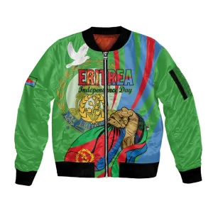 Happy Eritrea Independence Day Sleeve Zip Bomber Jacket 34th Anniversary LT15