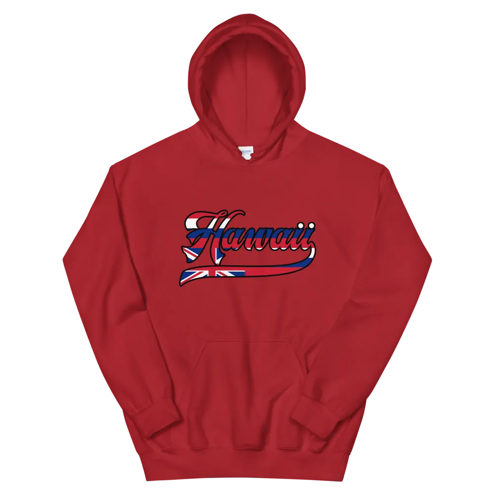 Hawaii Sovereignty - Flag with Black Border *ADULT HOODIE*