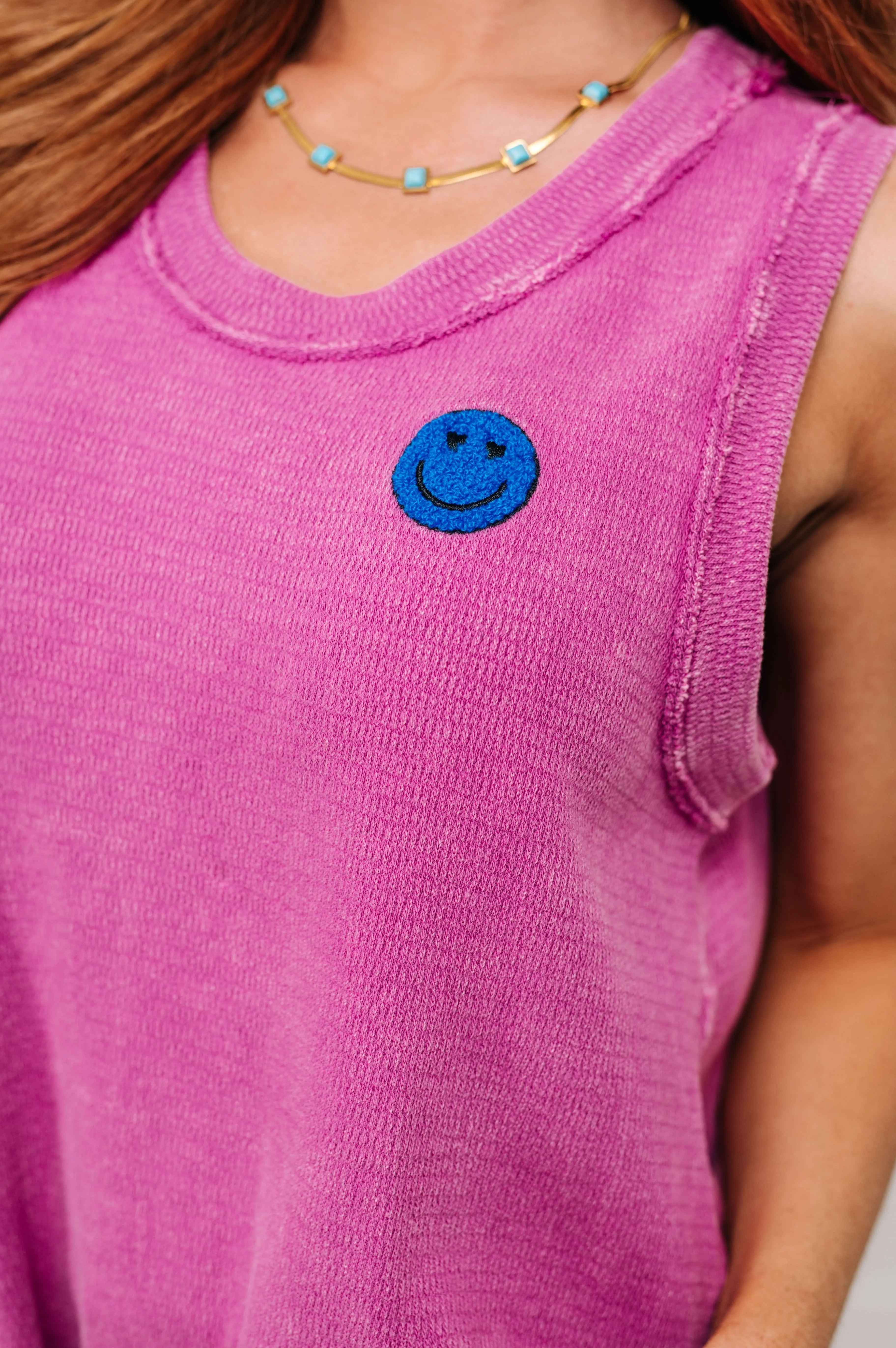 Hazel Blues® |  A Few of My Favorite Things Round Neck Tank in Fuchsia