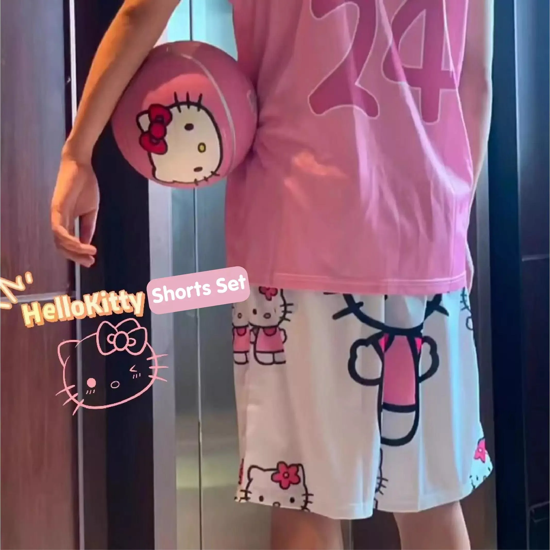 Hello Kitty Shirt Shorts Set