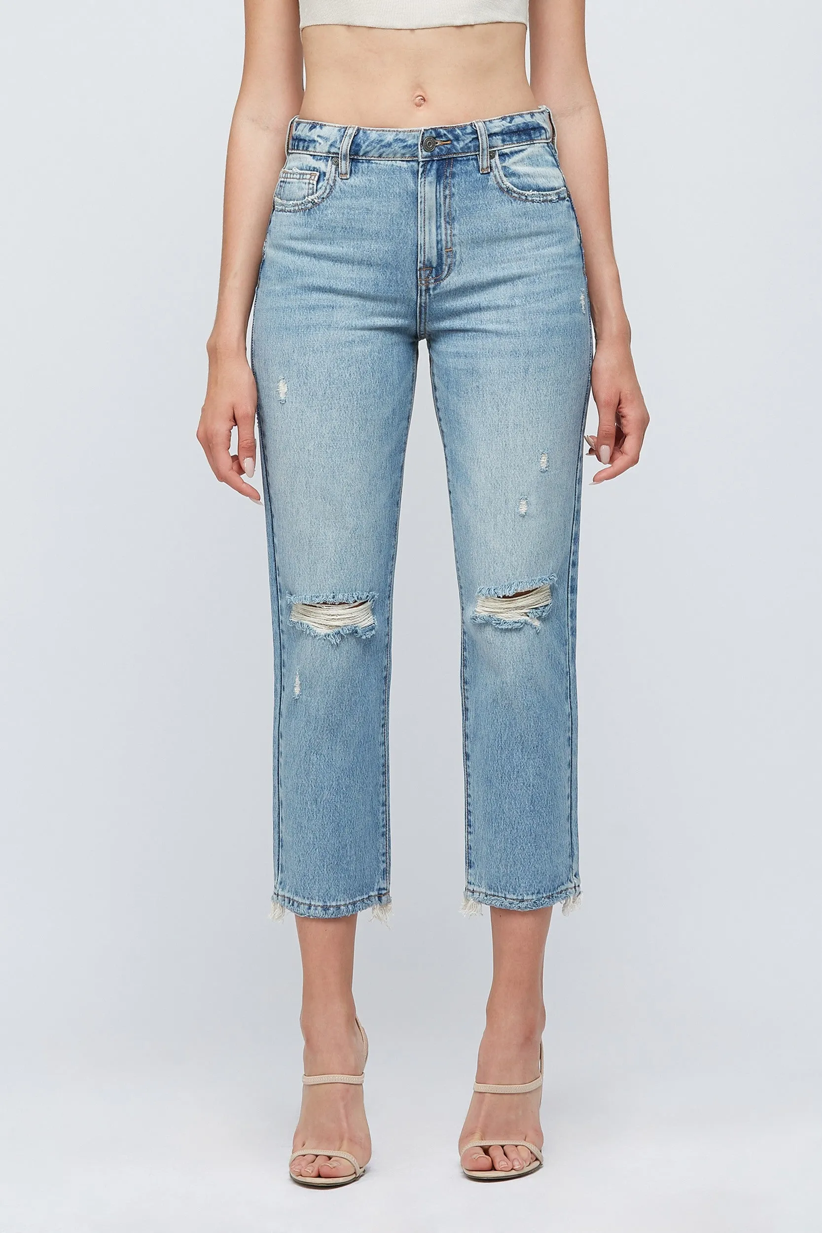 HIDDEN Tracey High Rise Cropped Straight