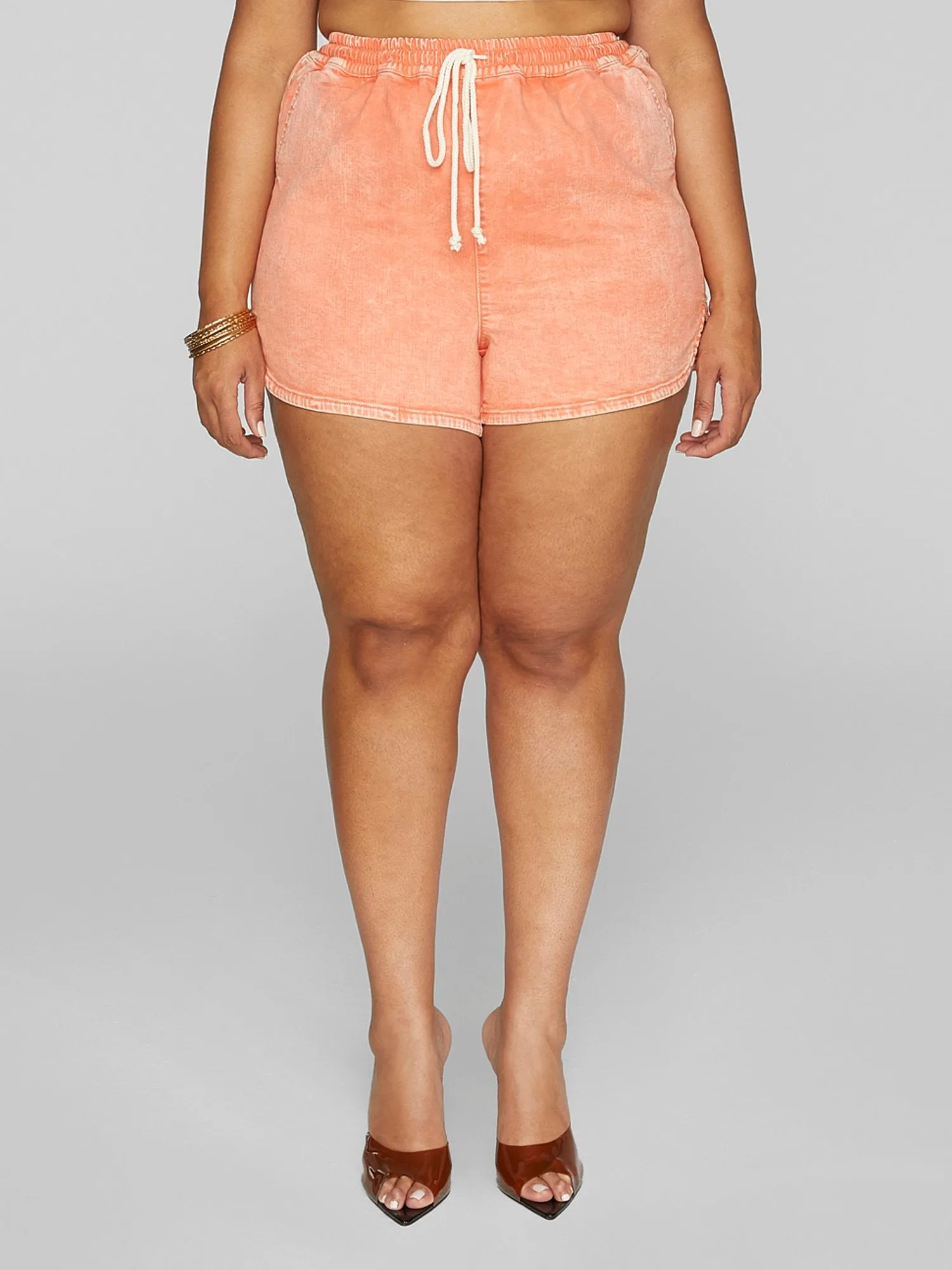 High Rise Denim Dolphin Shorts