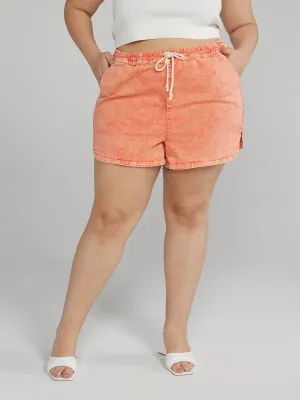 High Rise Denim Dolphin Shorts