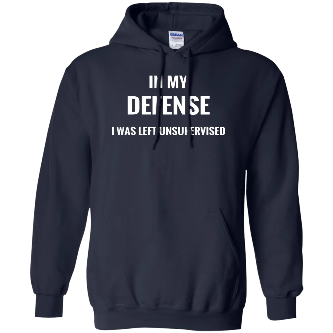 Hoodie-In My Defense_Left Unsupervised-Black