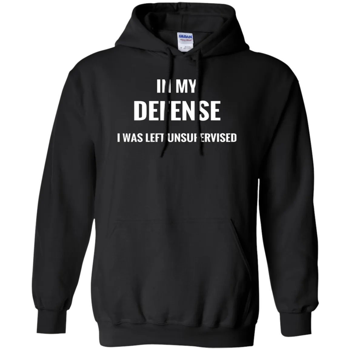 Hoodie-In My Defense_Left Unsupervised-Black