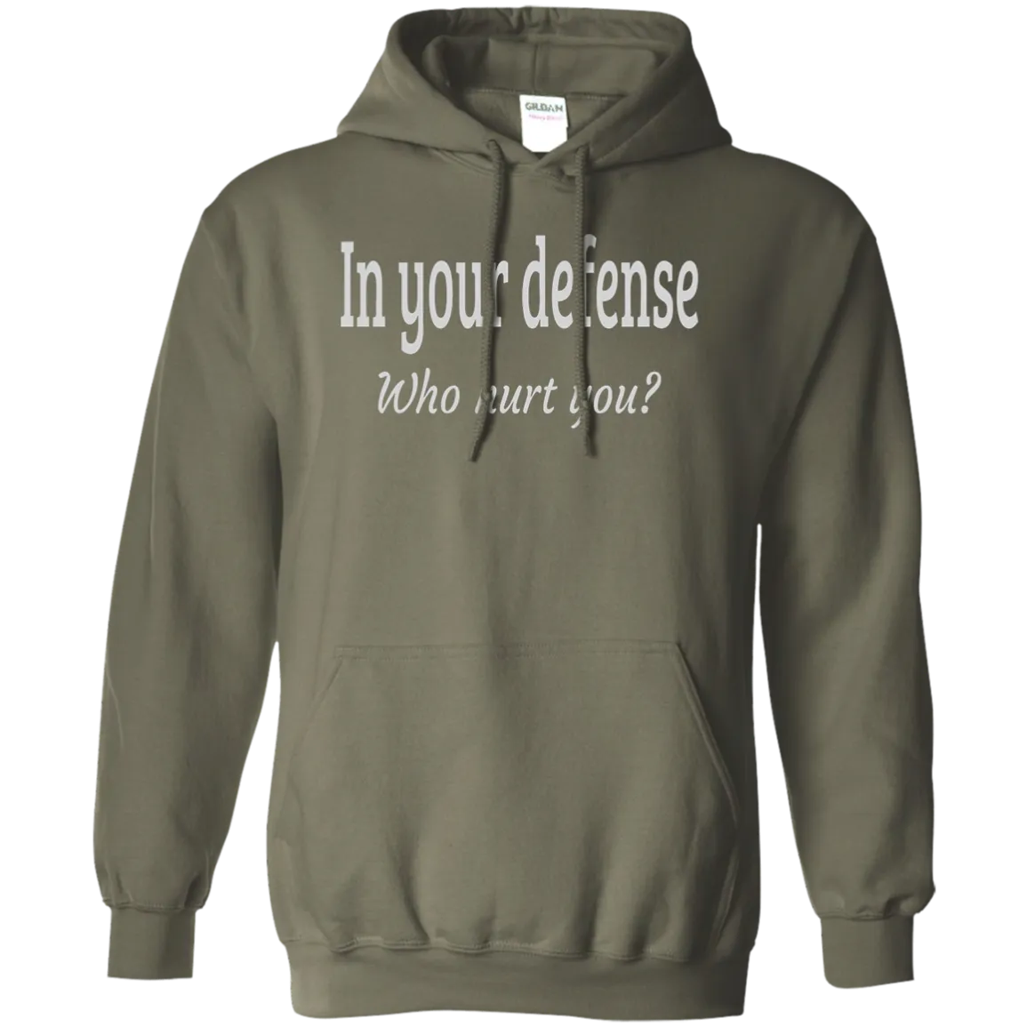 Hoodie-In Your Defense_Who Hurt You?-Black