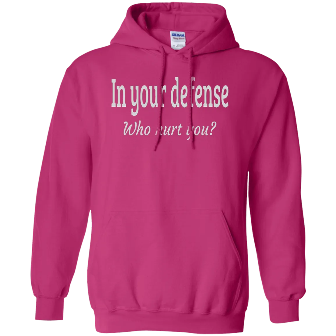 Hoodie-In Your Defense_Who Hurt You?-Black