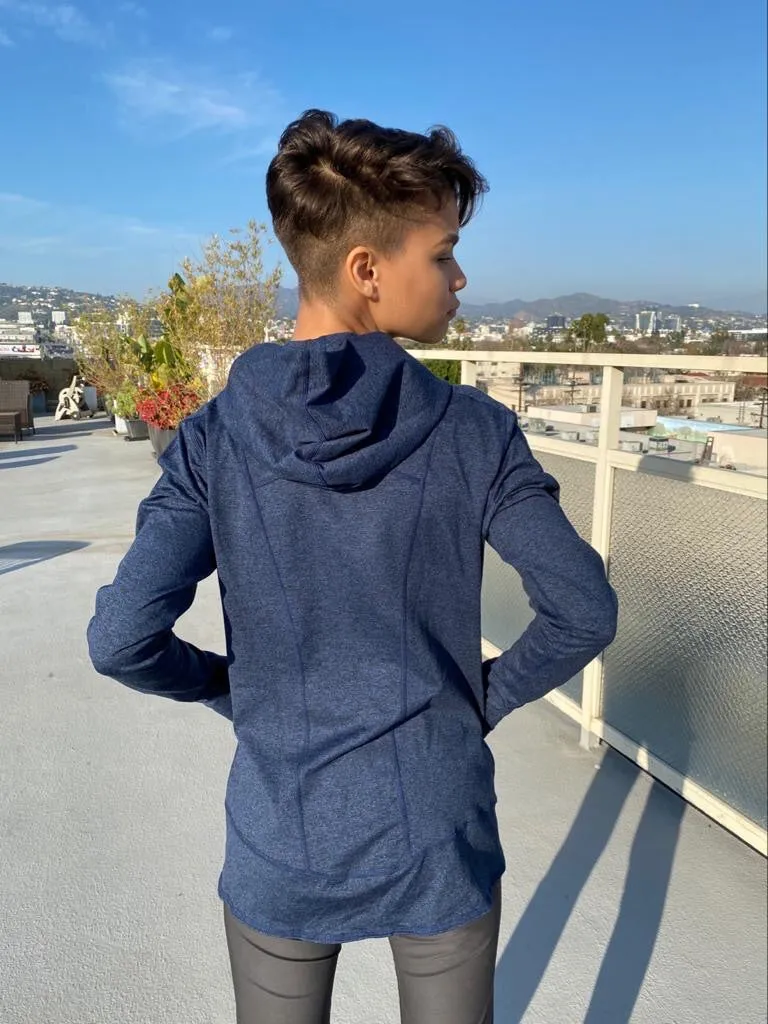 HOODIE MICROFIBER BLUE
