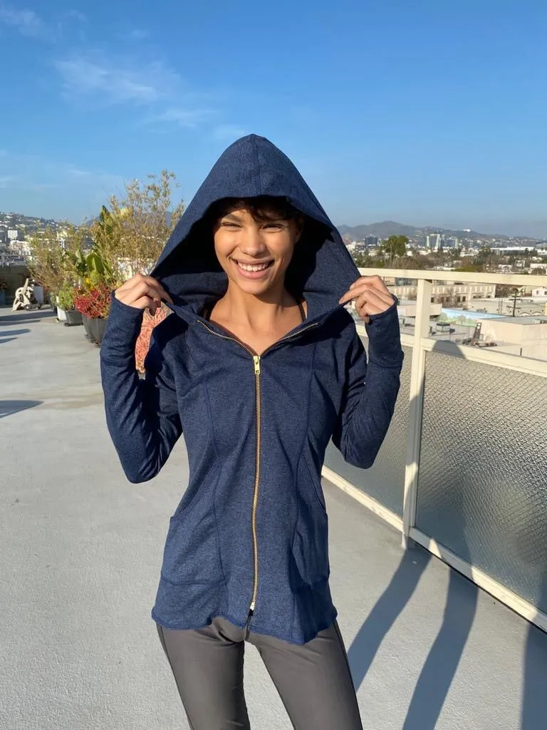 HOODIE MICROFIBER BLUE