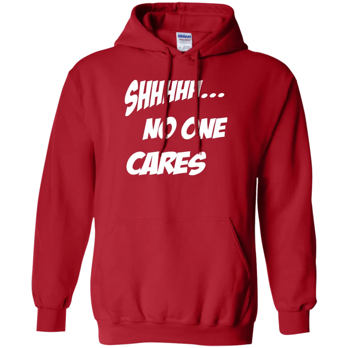 Hoodie-Shhh No One Cares-Black