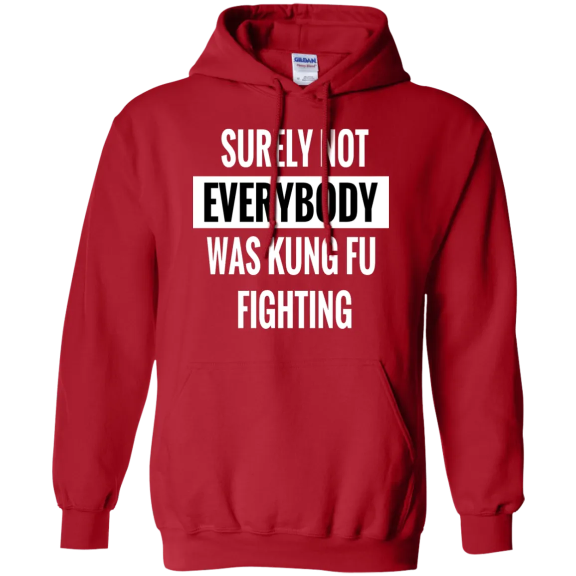 Hoodie-Surely Not Everybody was Kung Fu Fighting-Black