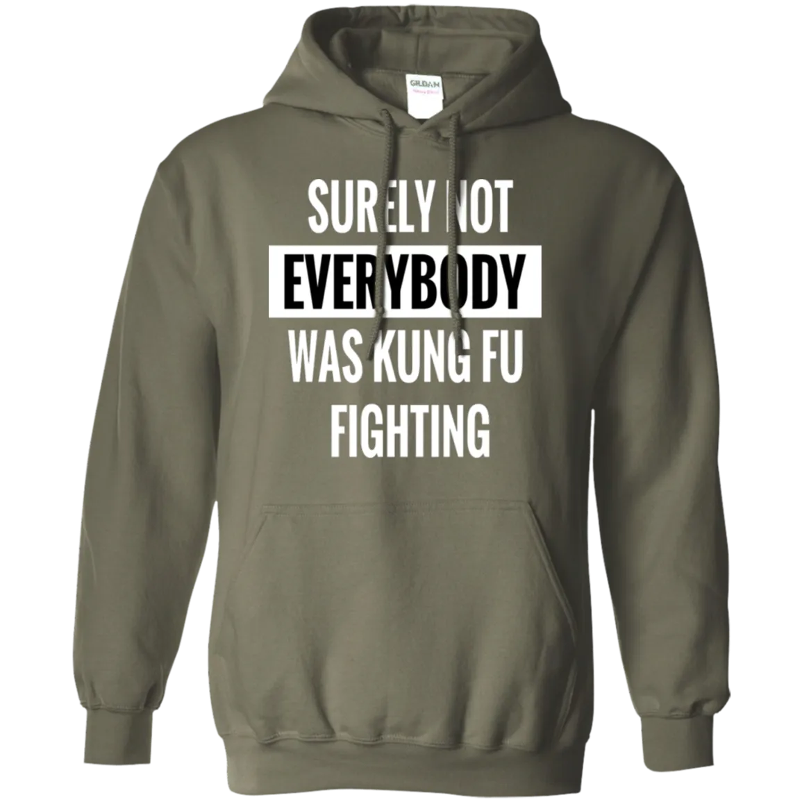 Hoodie-Surely Not Everybody was Kung Fu Fighting-Black