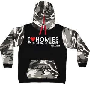 I Love Homies With Extra Chromies&reg - Adult - Cammo Hoodies