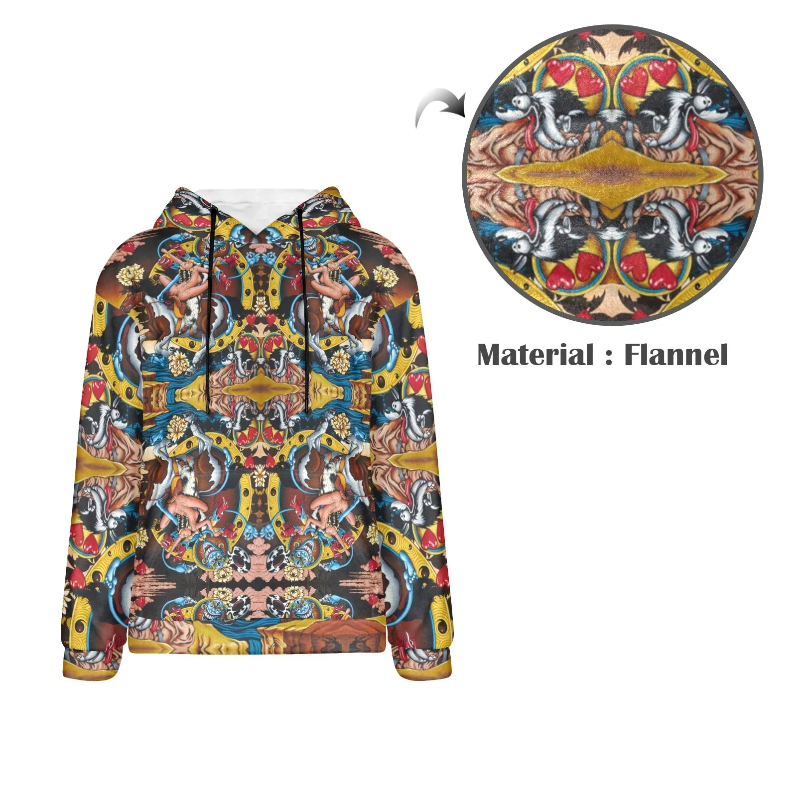 If You See The Buddha... Men's Flannel Hoodie