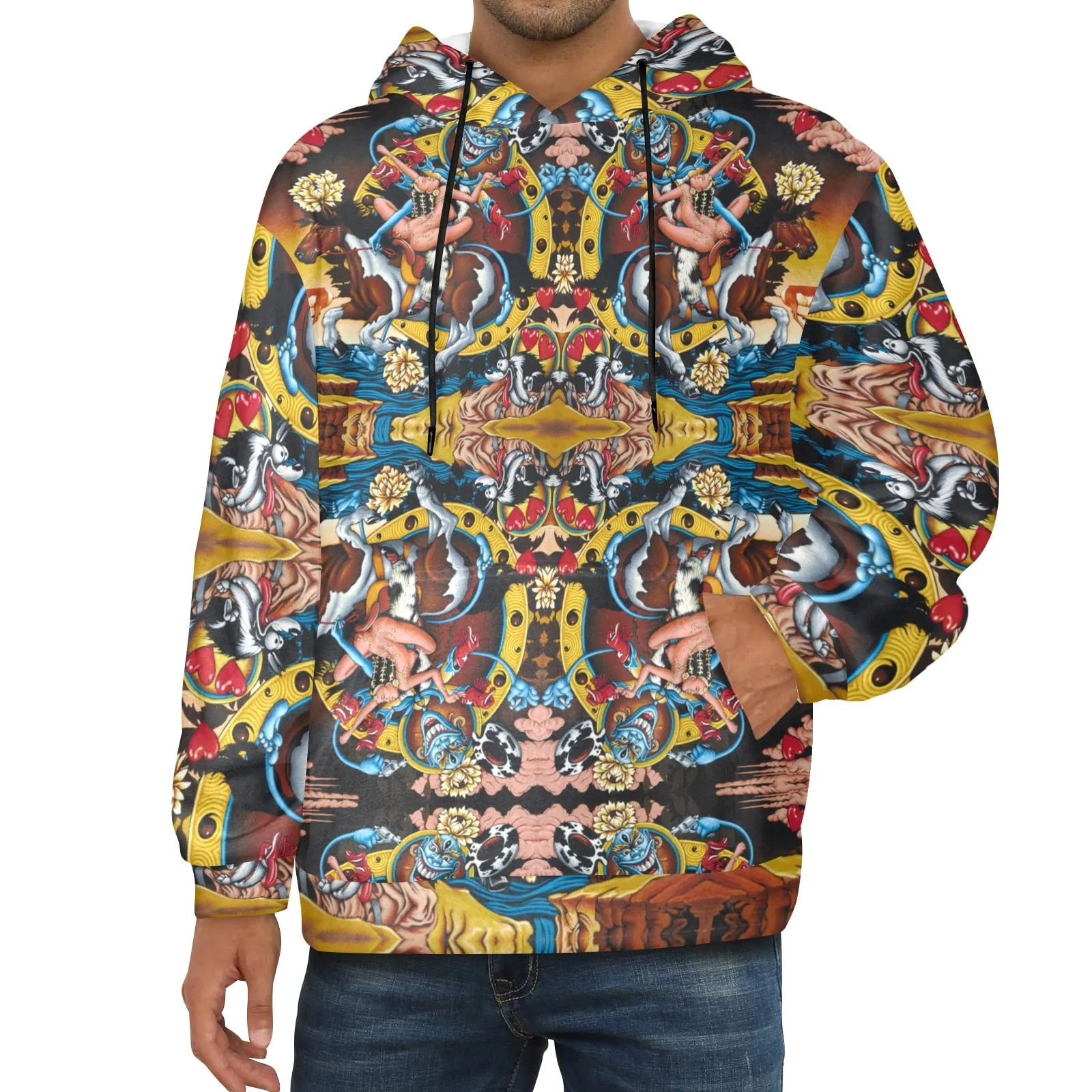 If You See The Buddha... Men's Flannel Hoodie