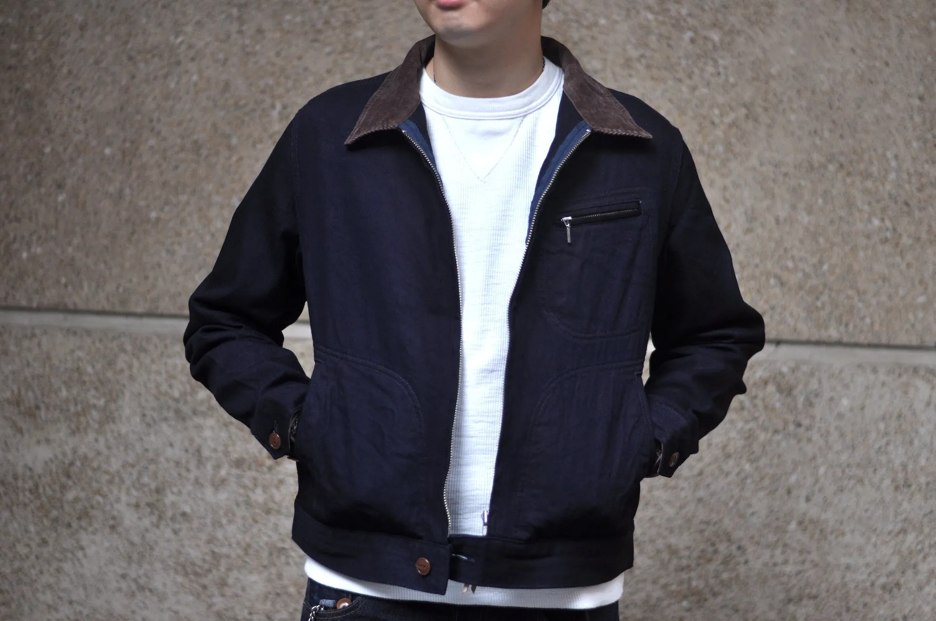Iron Heart 12oz Kersey Work Jacket (Indigo X Black)