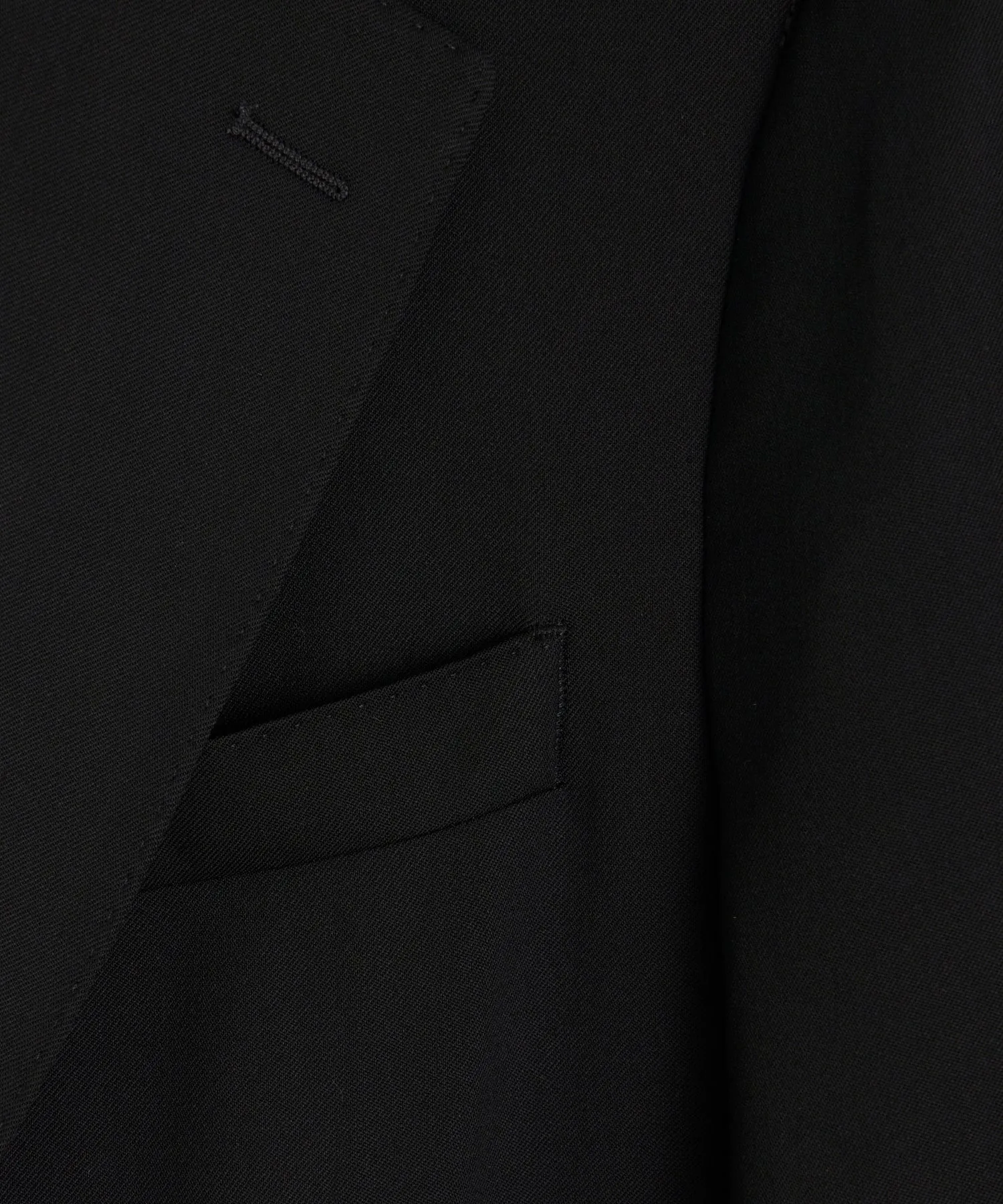 Italian Gabardine Wythe Suit in Black