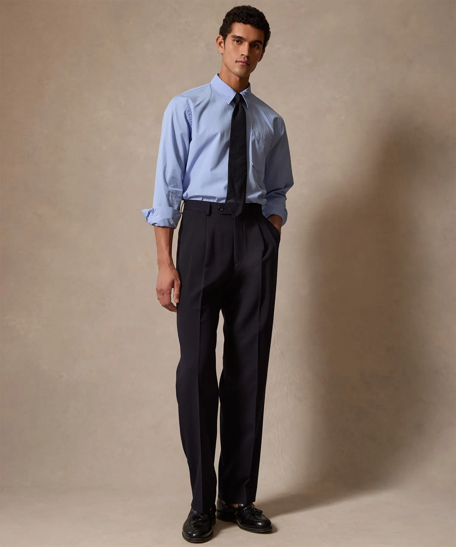 Italian Gabardine Wythe Suit in Navy
