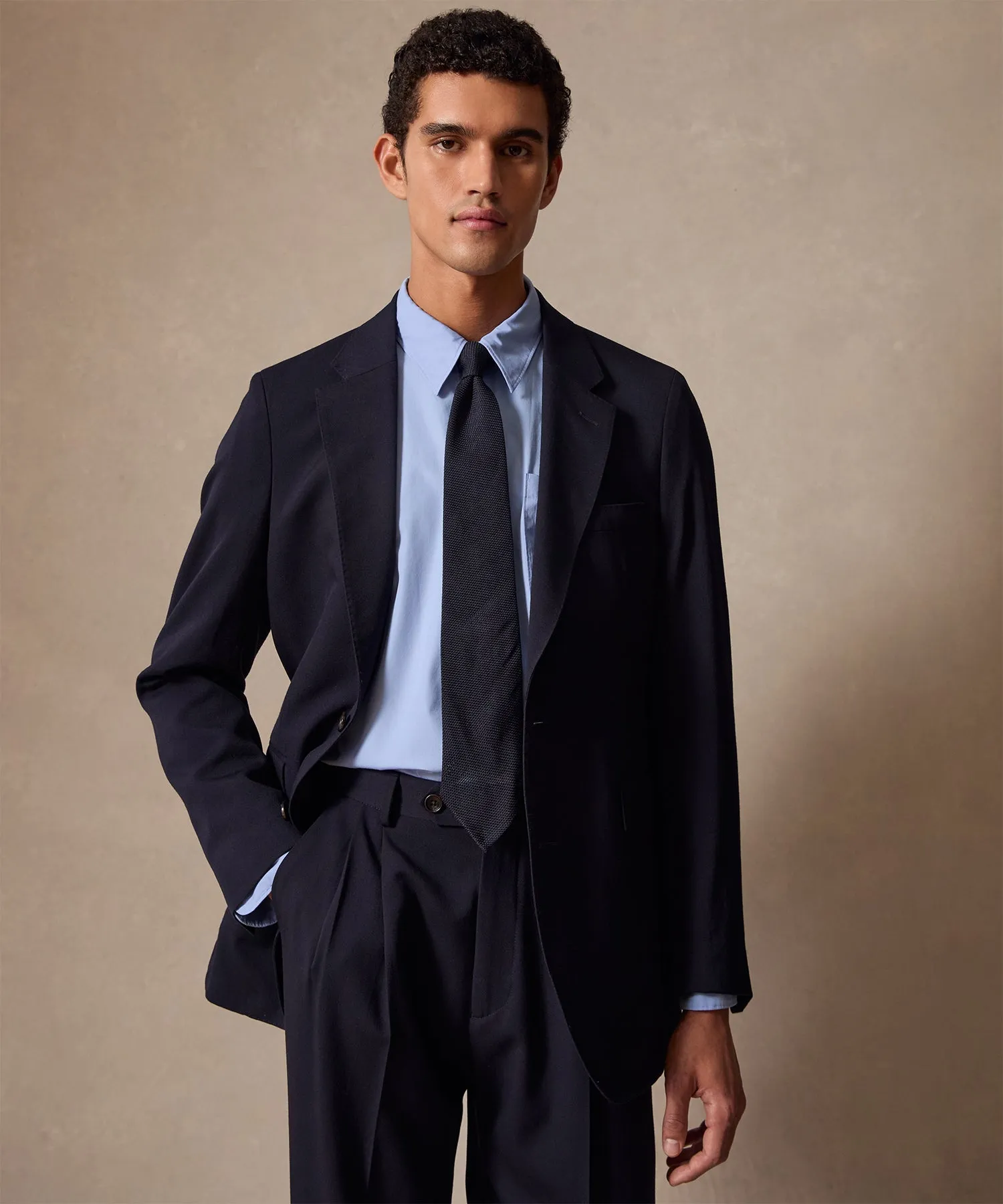 Italian Gabardine Wythe Suit in Navy