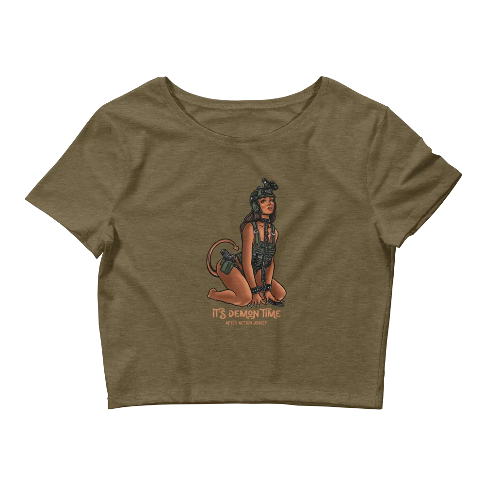 It's Demon Time Ladies  Crop Tee