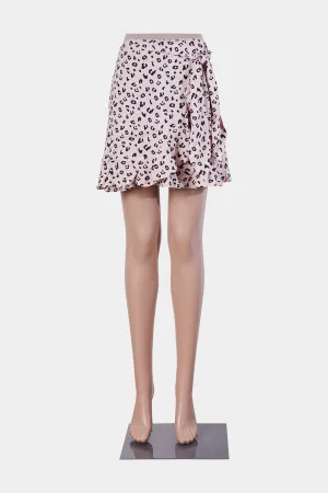 JESSE'S Pink and Black Frill Wrap Skirt