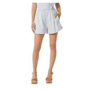 JOIE Womens Ivory Pocketed Zippered Lined Tie Banded Waist Shorts Shorts M