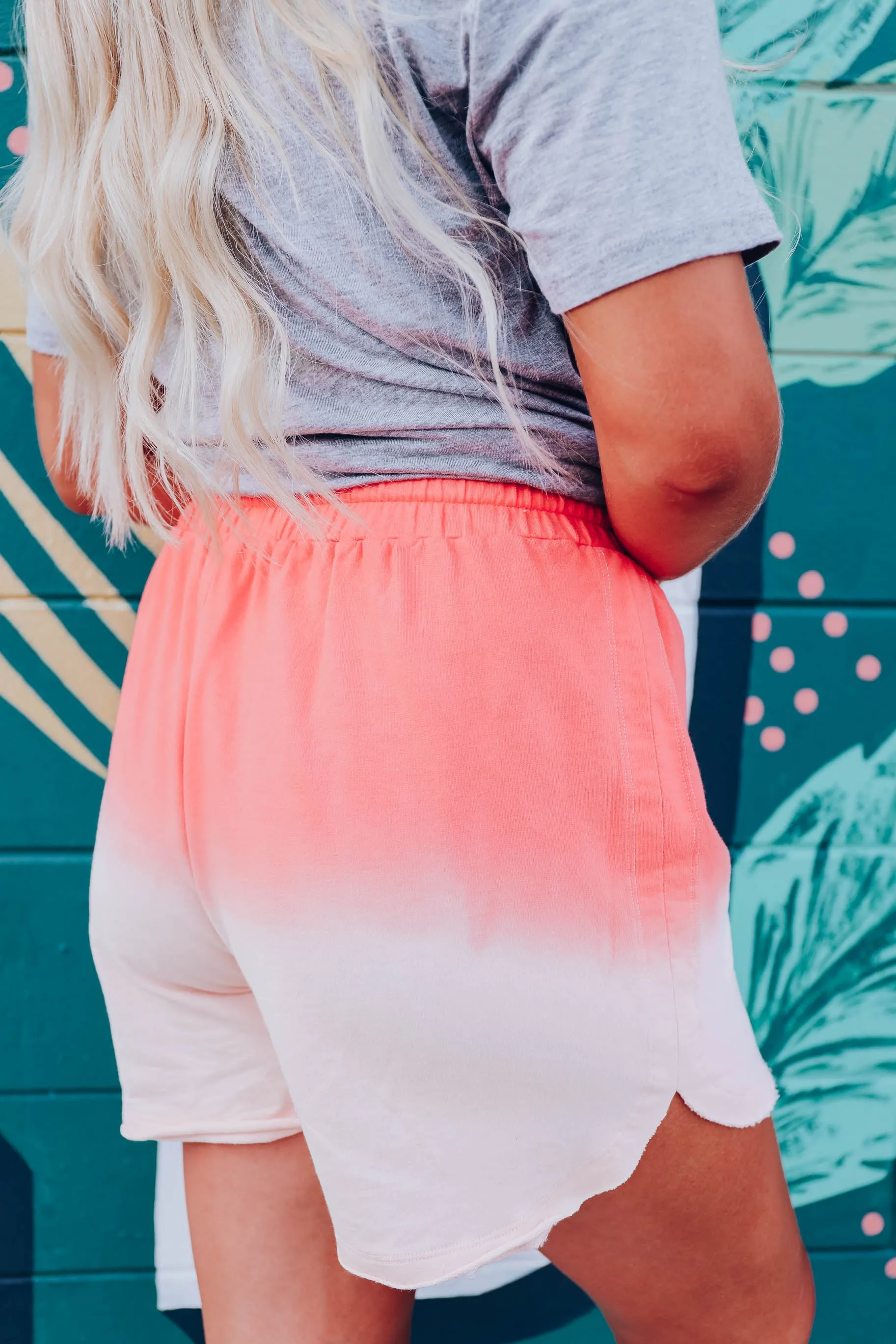 Julia Dip Dye Shorts - Orange