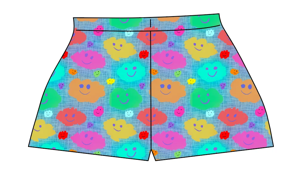 Juniper's Rainbow Clouds Ladies' Lounge Shorts