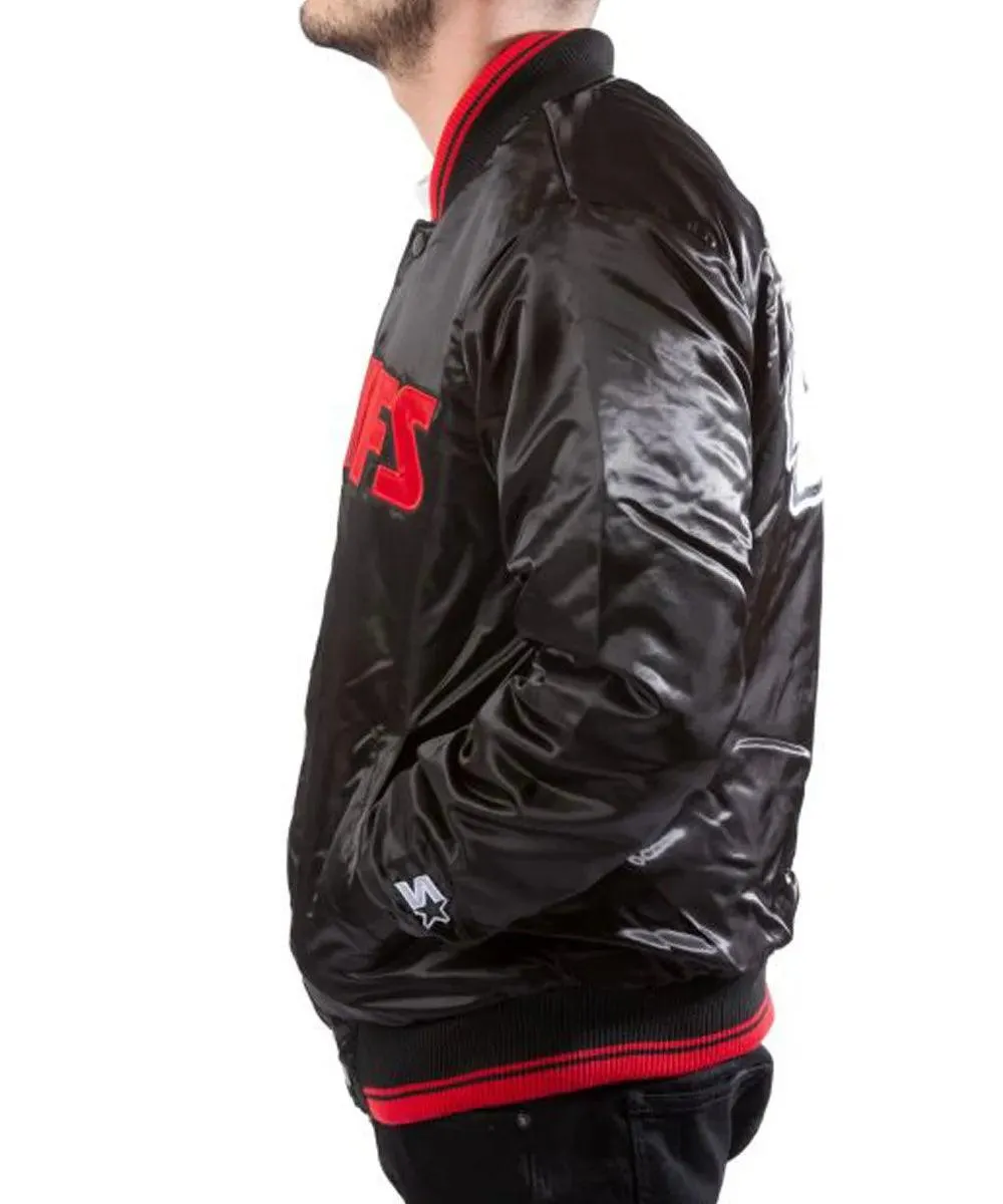 Kansas City Chiefs Black Satin Jacket