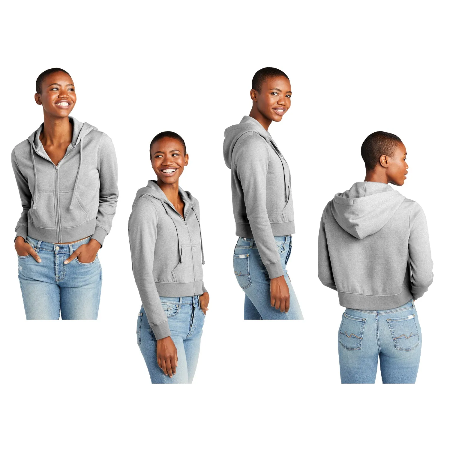 Kappa Kappa Gamma Cropped Zip Up Hoodie