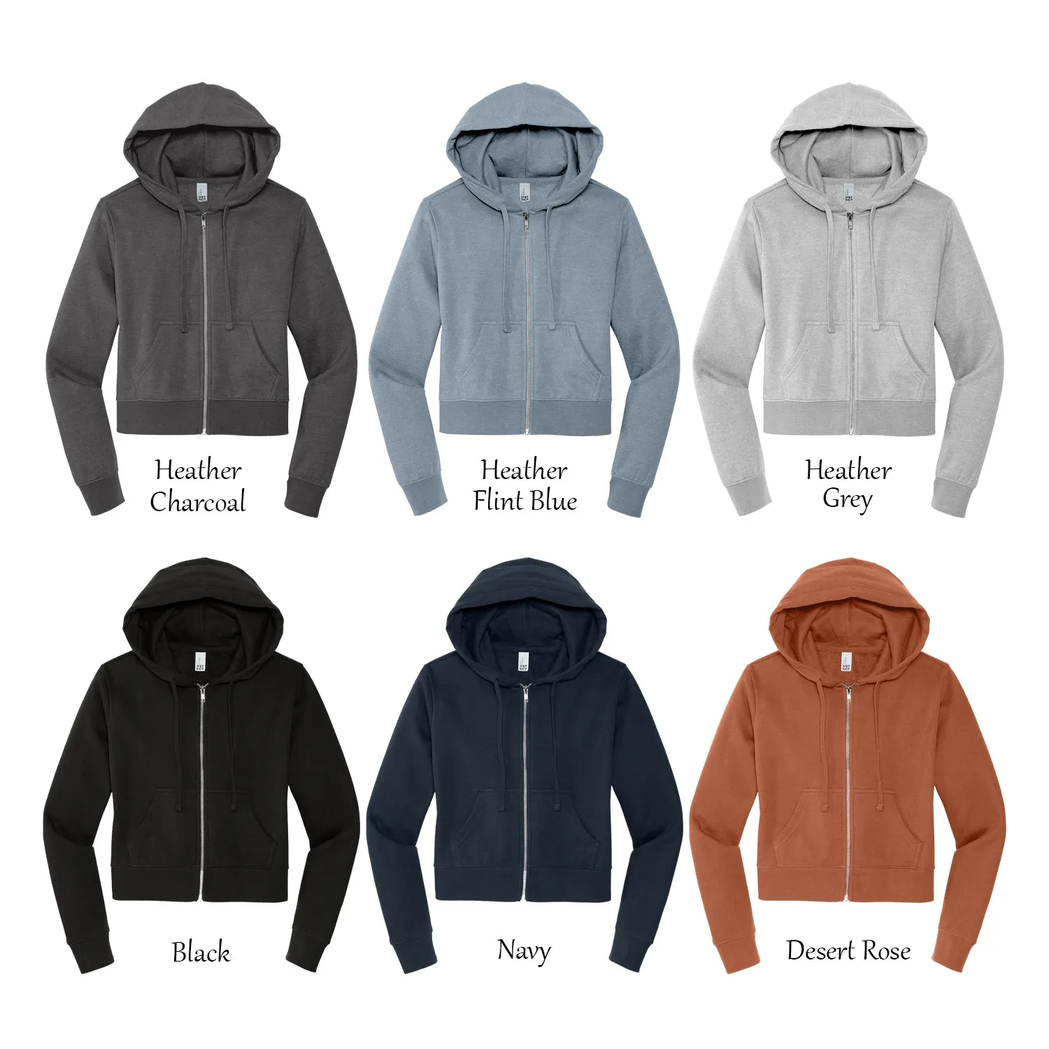 Kappa Kappa Gamma Cropped Zip Up Hoodie