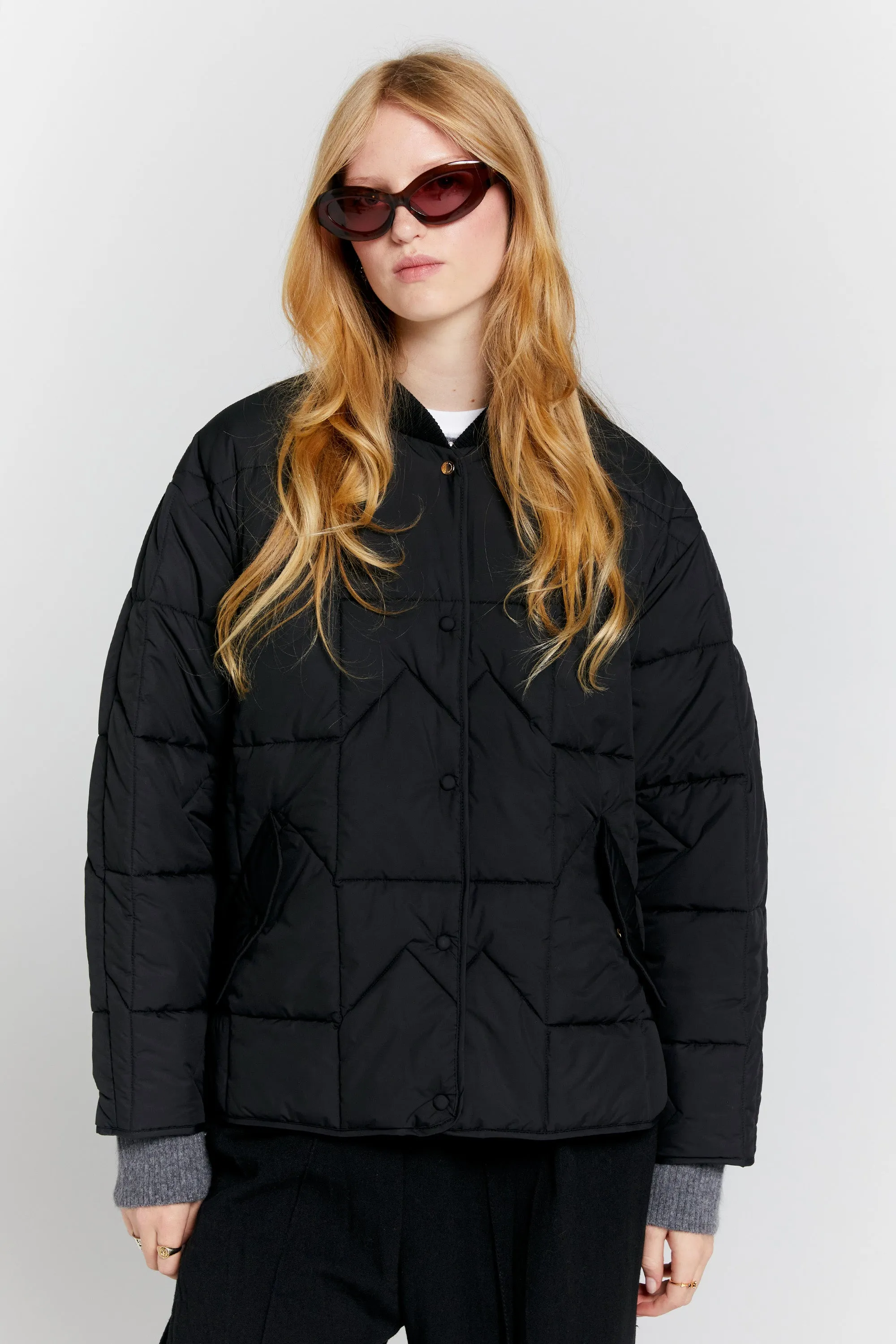 Karen Walker Quilted Monogram Jacket // Black