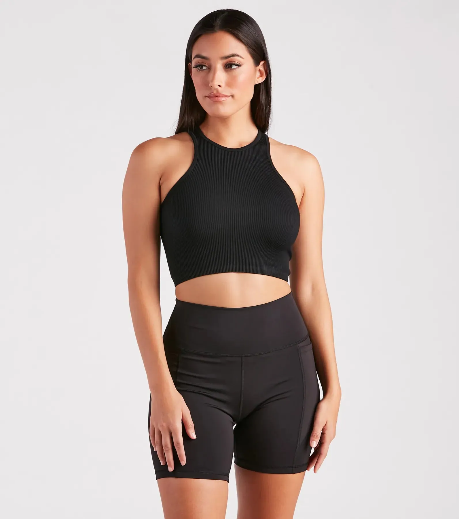 Keep It Casual Seamless Halter Tank Top